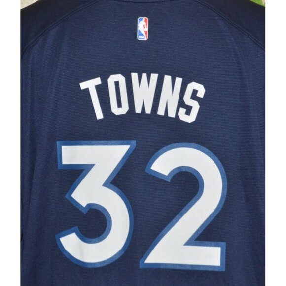 Fanatics Womens Blue Minnesota Timberwolves Towns #32 Jersey Shirt Top Size 2XL - Picture 8 of 11